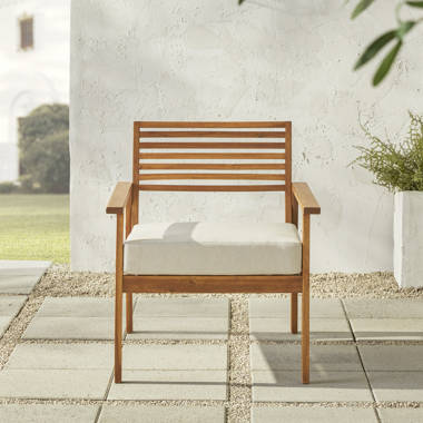 Outdoor acacia discount wood club chairs